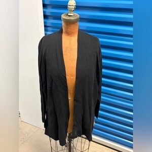 Eileen Fisher Black Wool Cardigan Sweater